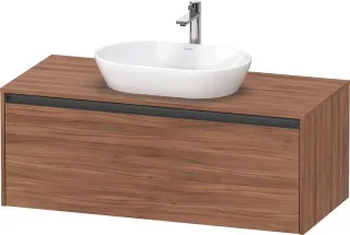 Duravit Ketho.2 Konsolenwaschtischunterbau wandhängend Nussbaum Matt 1200x550x459 mm - K248870797900 K24887079790000