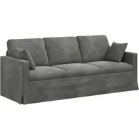vidaXL Sofa Sofa Dunkelgrau 198 x 78 x 80 cm Samt, 1 Teile