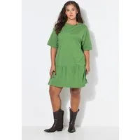 Studio Untold Midikleid Jerseykleid A-Linie Saumvolant Halbarm