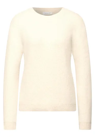Street One - Kuscheliger Rundhalspullover beige - Gr. - 44