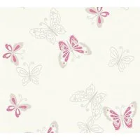 living walls Vliestapete Happy Spring, leicht strukturiert, Strukturmuster, gemustert, Motiv, Moderne Tapete Tiere Metallic Tapeten Wohnzimmer modern Design Optik