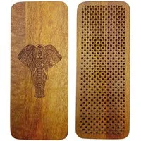SattesGrün Yogablock Sadhu Board – handgefertigtes Nagelbrett in 4 Intensitäten, (8mm, 10 mm, 12 mm und 15 mm), mit Elefanten-Motiv aus Mangoholz, für Meditation & Entspannung
