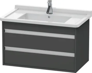 Duravit Ketho Waschtischunterbau wandhängend Graphit Matt 800x455x480 mm - KT664404949 KT664404949