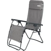 Bel-Sol Gartenliege Relaxliege hellgrau Liegestuhl Sonnenliege XL Relaxsessel Relaxstuhl, Bel-Sol Relaxsessel, 1 St., Relaxsessel mit Kopfkissen, stufenlos verstellbar klappbar 110 kg Tragkraft Camping
