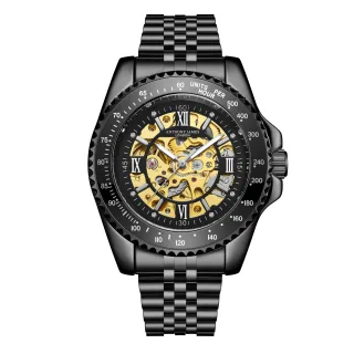 Hand Assembled Anthony James Limited Edition Tachymeter Sport Automatik Schwarz