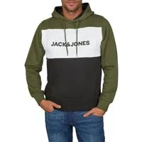 Jack & Jones Kapuzenpullover Herren Hoodie JWHLOGO BLOCKING Regular Fit Sweatshirt mir Kängurutasche