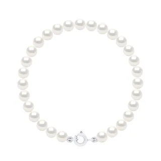 Armband aus echten Süßwasser-Zuchtperlen rund 5-6 mm