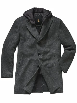 Mey & Edlich Herren Chesterfield Plusminus-Mantel Grau 50 % Wolle, 50 % Polyester