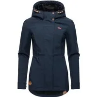 Ragwear Softshelljacke Yba sportliche Damen Outdoorjacke mit Kapuze
