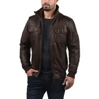 !Solid Lederjacke SDFamash Bikerjacke aus 100% Schafsleder