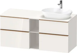 Duravit D-Neo Konsolenwaschtischunterbau wandhängend Weiß Hochglanz 1400x550x664 mm - DE4970R0422000 DE4970R04220000