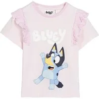 Cerda T-Shirt Bluey Kinder T-Shirt kurz 100 % Baumwolle Sommer Shirt Mädchen (Einzel)