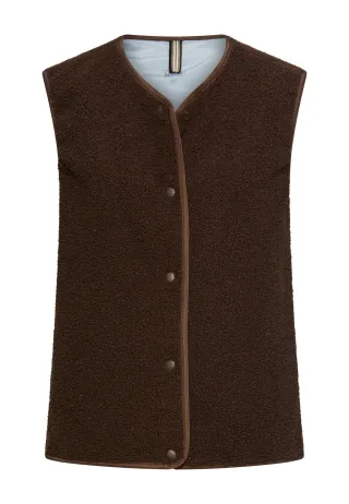 camel active - Teddy Weste mit seitlichen Eingrifftaschen brown - Gr. - 48