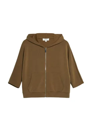 s.Oliver - Sweatshirt Jacke braun - Gr. - 34