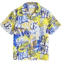 Next Kurzarmhemd Kurzarmhemd mit durchgehendem Grafitti-Print (1-tlg)