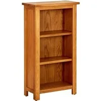 furnicato Bücherregal Elegantes aus massivem Eichenholz 45 x 22,5 x 82 cm, 1-tlg., Stabiles Standregal mit 3 Regalfächern und inkl. Wandhalterung