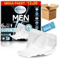 Harmony Care Inkontinenz-Einlage für Männer - Einlagen bei Inkontinenz für Herren, Saugkraft bis zu 470 ml, 240-St., bei leichter bis mittlerer Blasenschwäche Harninkontinenz