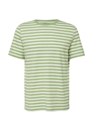 s.Oliver Red Label - T-Shirt mit Streifenmuster grün/weiß - Gr. - 3XL