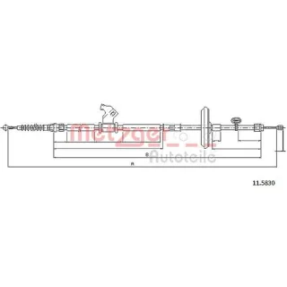 Metzger Handbremsseil hinten rechts Opel Astra J