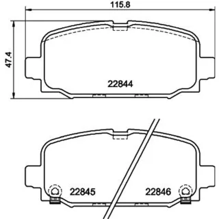 Hella Bremsbel?ge hinten Jeep Compass