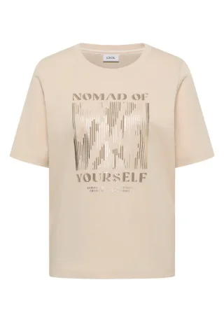 Cecil - T-Shirt mit Frontprint beige - Gr. - XL