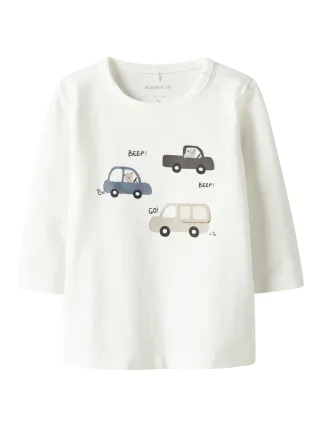NAME IT - NBMREMUS LS TOP BOX cloud dancer - Gr. - 56