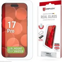 Displex Displayschutzglas Real Glass Screen Protector mit EASY-ON MountMaster für Apple iPhone 17 pro, Displayschutzfolie, Schutzfolie, Bildschirmschutz, kratz- & stoßfest