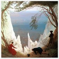 Posterlounge Wandbild Kreidefelsen auf Rügen, Caspar David Friedrich, erhältlich als Poster, Leinwandbild, Wandsticker oder Acrylglasbild