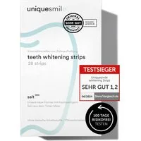 Uniquesmile White Stripes Zahnaufhellung - Testsieger - 100 Tage risikofrei testen, Zahnaufhellung Streifen, Whitestrips, Bleaching Weiße Zähne