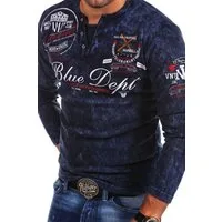 behype Langarmshirt VT-Blue mit ausgefallenem Print