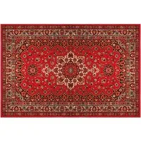 matches21 HOME & HOBBY Fußmatte Türmatte Vintage Perser rot in 40x60 cm als Fussabtreter, rechteckig, Höhe: 5 mm, Rutschfester Türvorleger für innen als waschbare Schmutzfangmatte