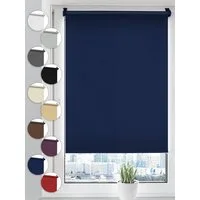 Verdunklungsrollo Seitenzugrollo, Sonello, verdunkelnd, einfach Montage ohne Bohren, freihängend, Klemmfix, 30cm x 130cm Dunkelblau Verdunkelungsrollo, Rollos, Sonnenschutz