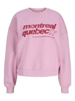JJXX - JXMERLE RLX SHORT LS CREW SWT LN Orchid Smoke - Gr. - L