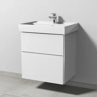 Sanipa 3way Waschtischunterbau zu Villeroy & Boch Collaro Waschtisch mit 2 Auszügen, Weiß-Soft BR83443