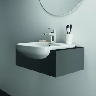 Ideal Standard i.life A Halbeinbau-Waschtisch T451701 50x44x15cm, mit Hahnloch und Überlauf, weiß
