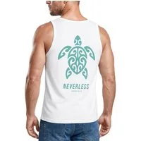 Neverless Tanktop Tanktop Herren mit Grafik-Print - Honolulu Turtel - Trägershirt mit Print