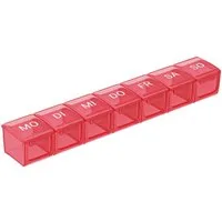 Wellgro Pillendose Große Tablettenbox für 7 Tage mit Druckverschluss