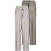 DENIMFY Chinohose Damen Palazzo Hose DFBrenda 2er Loose Fit (Vorteilspack) 7/8 Culotte mit Taschen