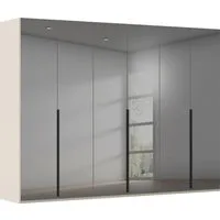 rauch Drehtürenschrank Kleiderschrank Schrank Garderobe Wäscheschrank BESTSELLER MONTCLAR (3 Ausstattungen BASIC/CLASSIC/PREMIUM (SOFT-CLOSE), Breiten 201-400 cm) Front in Glas/Hochglanz/Dekor/Grauspiegel in 5 Breiten MADE IN GERMANY