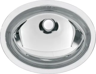 KWC Aquarotter Ovalbecken, RONDO, Edelstahl, 512x159x392 mm, Überlauf, seidenmatt, 2000056606 2000056606