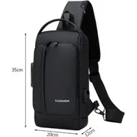 VERK GROUP Reiserucksack Stadtrucksack Sling Bag mit USB & Zahlenschloss - Wasserdicht