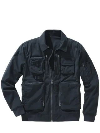 Mey & Edlich Herren Sichere-Bank-Jacke Blau 60 % Baumwolle, 32 % Polyamid, 8 % Elasthan