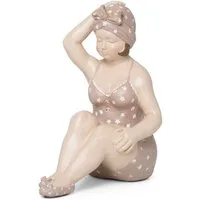 Moritz Dekofigur Dekofigur mollige Badenixe, Polyresin Figuren Deko Geschenk Geometrische TierFigur Modern Skulptur