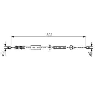 Bosch Handbremsseil hinten links Renault Clio Modus