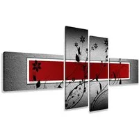 Visario Kunstdruck 4 er Set auf Leinwand Visario 160 x 70 cm fertig zum Aufhängen, 6535