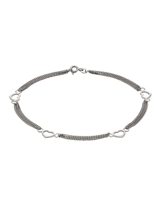 Zeeme Silber Fußkette Silber 925 mit Herz-Motiv 25cm lang