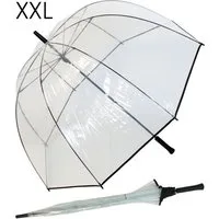 HAPPY RAIN Langregenschirm XXL Glockenschirm transparent sehr groß, extra-groß