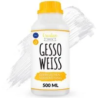 Creative Deco Grundierfarbe Professionell Gesso 1L Perfekte Grundierung für Malerei