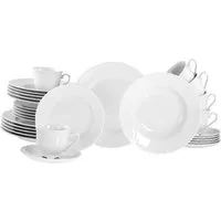 CreaTable Kombiservice Rokoko, Service 30-tlg. (30-tlg), 6 Personen, Porzellan, Daily Use, Zeitlos