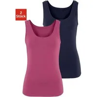 Vivance by Lascana Tanktop (2er-Pack) aus elastischer Baumwoll-Qualität, sommerlich leicht